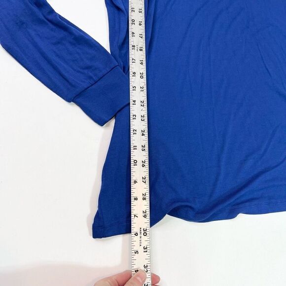 Universal Standard Foundation Turtleneck Top Womens Large Blue Long Sleeve - Picture 5 of 11